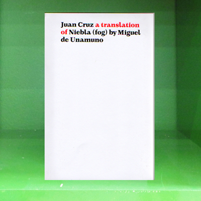 Juan Cruz - A Translation of Niebla (Fog) by Miguel De Unamuno