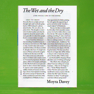 Moyra Davey - The Wet and The Dry (The Social Life of the Book)
